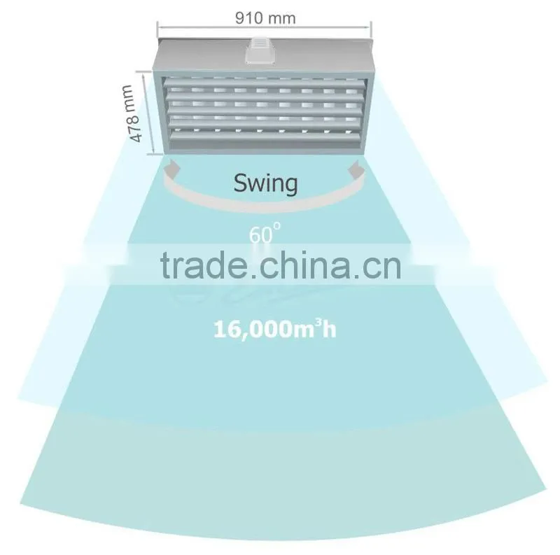 Adjustable auto swing air diffuser for air cooling system