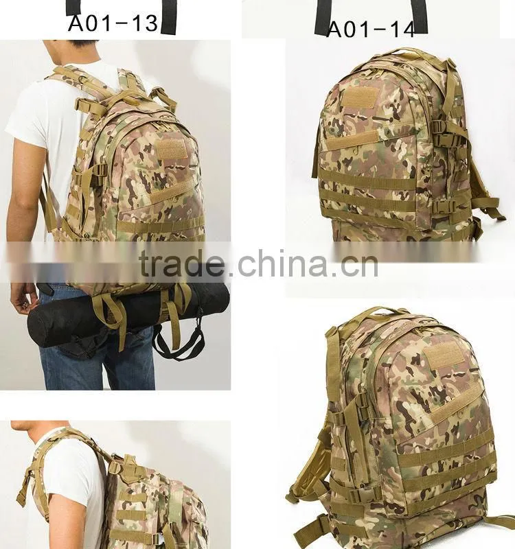 2016 New High quality outdoor ravelling military camouflage backpack
