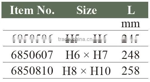 Double Hex Flexible Wrench 11type H2-H24