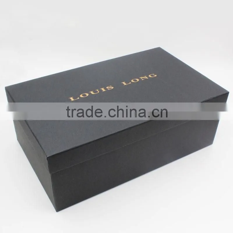 Luxury clothing packaging box shoes packaging black paper box