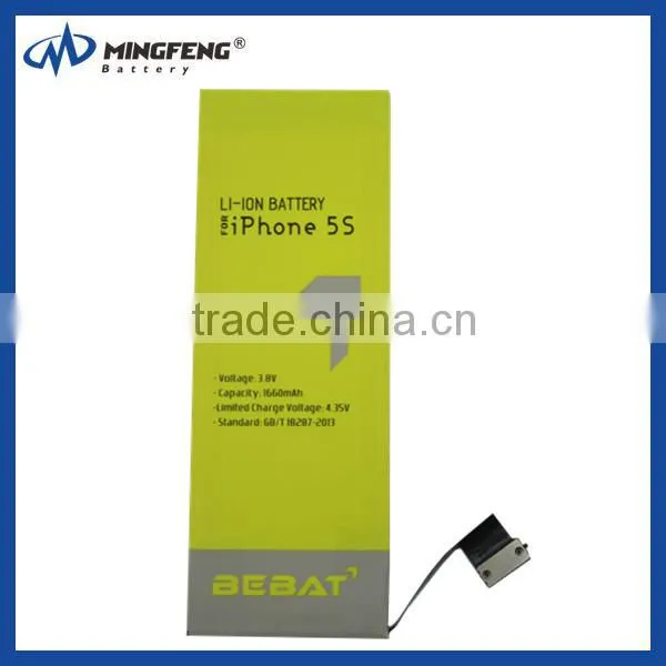 0 charge cycle Replacement phone battery for iphone5s mobile phone