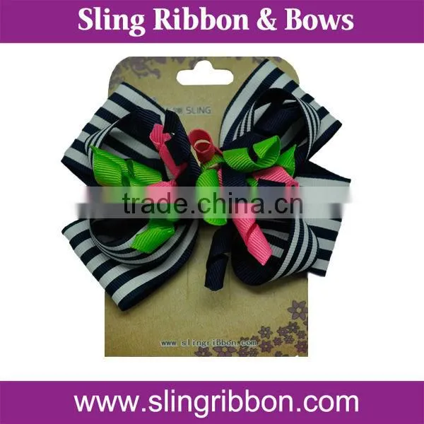Curly Ribbon Hair Bows For Children