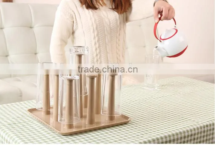 The kitchen drain cup holder glass storage shelf/glass cup tray/shot glass holder tray