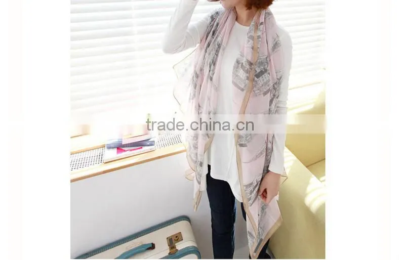 Church printing scarf,latest design wholesale cheap scarf,large scarf