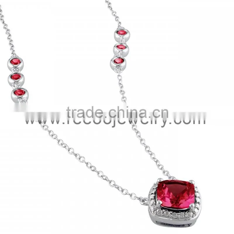 Import 925 sterling silver jewelry ruby