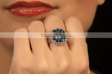 Multi gemstone turkish silver jewelry istanbul grand bazaar rings