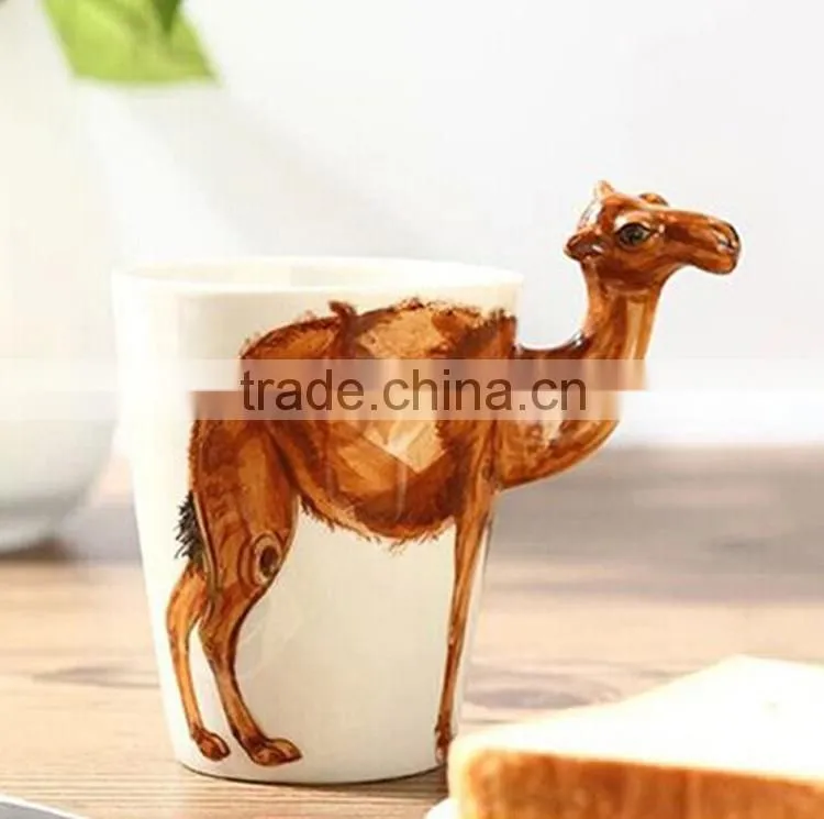 Cow shaped ceramic 3D animal mug wholesale