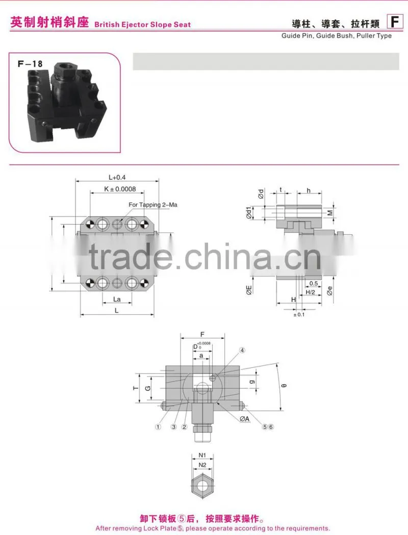 Inch Slide Core Units/ Standard Inclined Ejector Core Unit