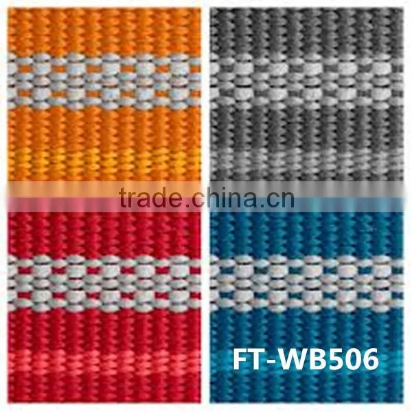 2014 new colorful nylon cotton pp webbing rolls-wide10-80mm FT-WB507
