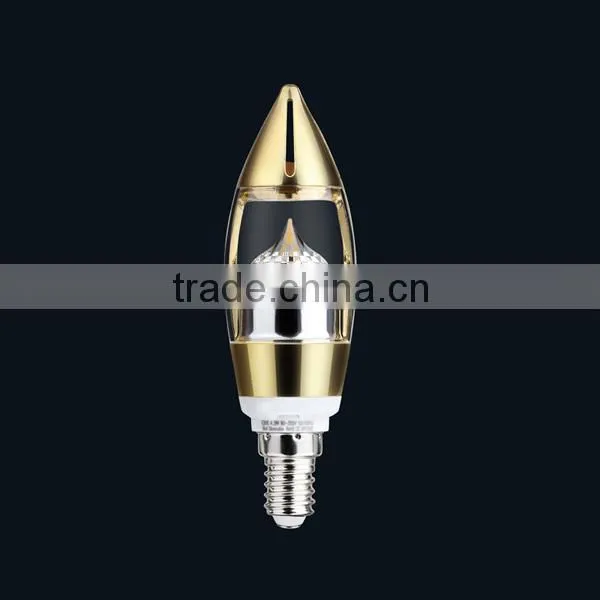 4W SMD LED (40W Equivalent) Clear Candle Light Bulb - Warm White