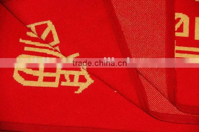winter double side cashmere red blanket