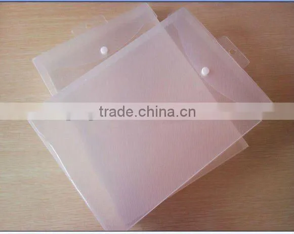 office soft plastic file pocket button PVC file folder