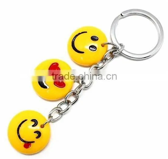 Popular Stuffed Plush Soft Toy Key Chains Yellow emoji keychain