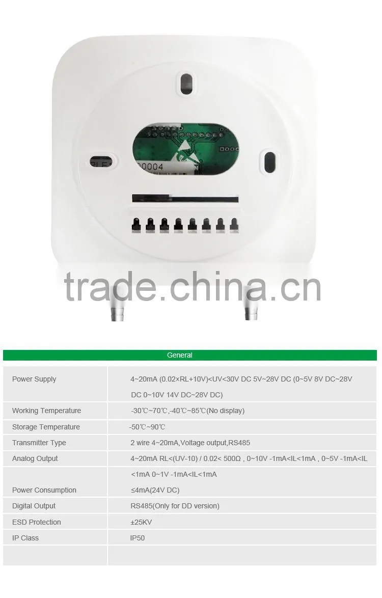 RS485 Pressure Transmitter 4-20ma Differential Pressure Gauge Transmitter DST1100