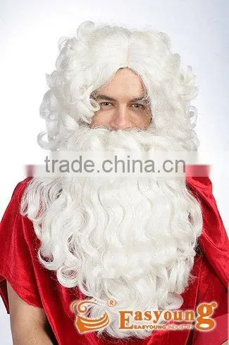 Wholesales Christmas wigs, white color father synthetic hair wigs
