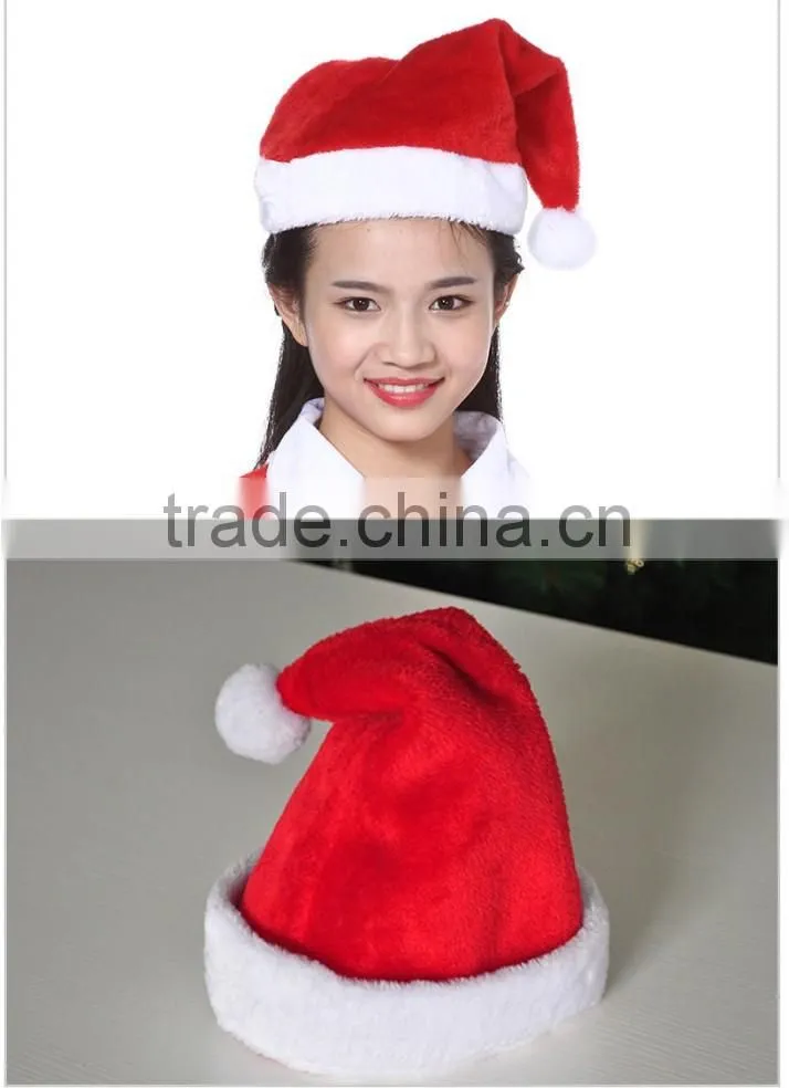 Christmas santa hat with Braid