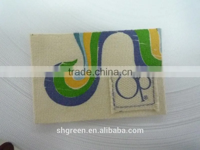 Simple printing folded cotton label