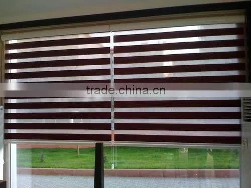 White Color Zebra Sheer Blinds