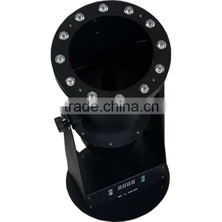 100% Factory Direct Sale DMX512 Stage Cannon with LED and Paper 15pcs 3w RGB 1200w LED Confetti Machine