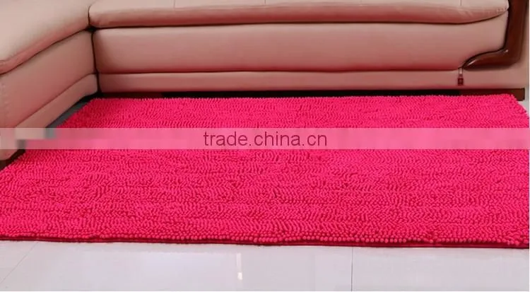 loop pile shag polyester chenille carpet