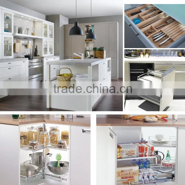 high quality customized kitchen cabinets with uv decorative board MDF kitchen cabinet factory