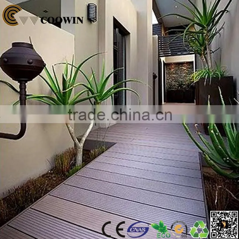Contains no toxic chemicals green environment friendly solid wpc exterior flooring