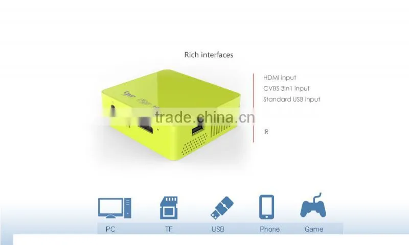 2016 Newest 854*480 dlp short throw projector UC50 support AV USB SD HDMI IR