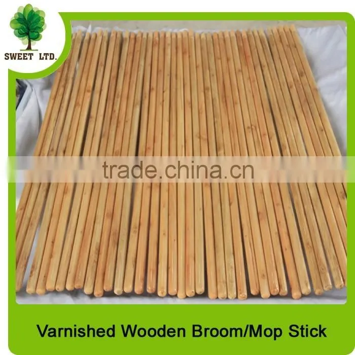 Manufacturer supplier Varnished wood mop stick wirh smooth surface