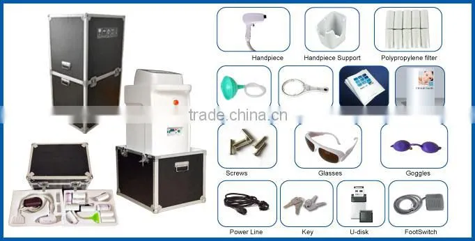 Christmas promotion !! professional tanning skin 10Bars laser diode 808nm for hair removal painless