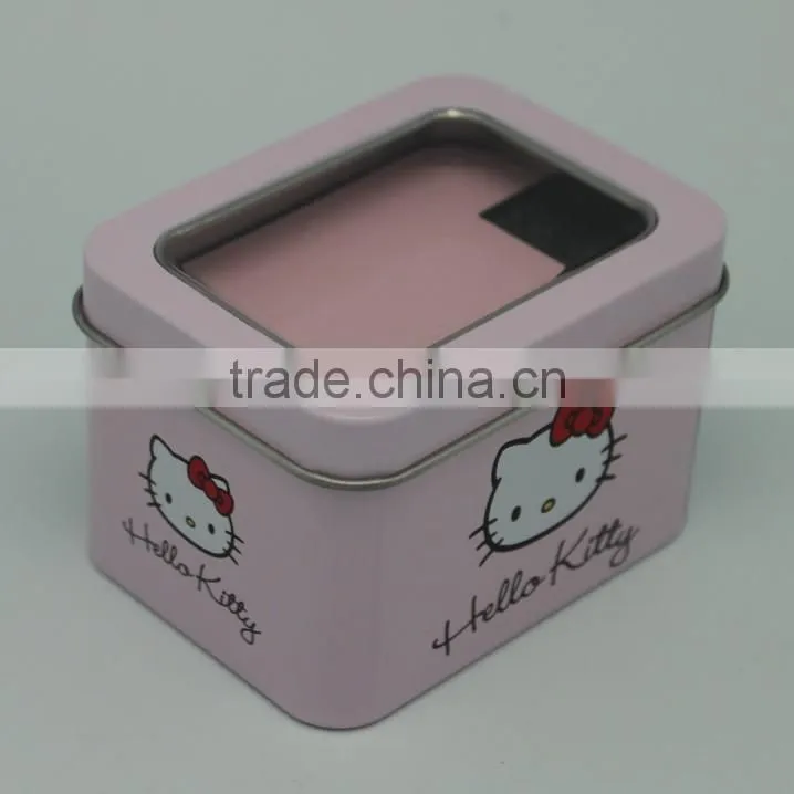 fashion and High quality cookie jar, custom cookie boxes, tin box for cookies metal cookie tins with window lid