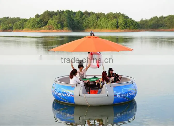 Environmental factory donut BBQ Yacht with electric motor,BBQ donut Boat for sale