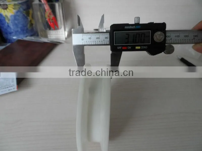 Excellent quality competitive price White lift hanger roller for elevator (size:109*31*6204)