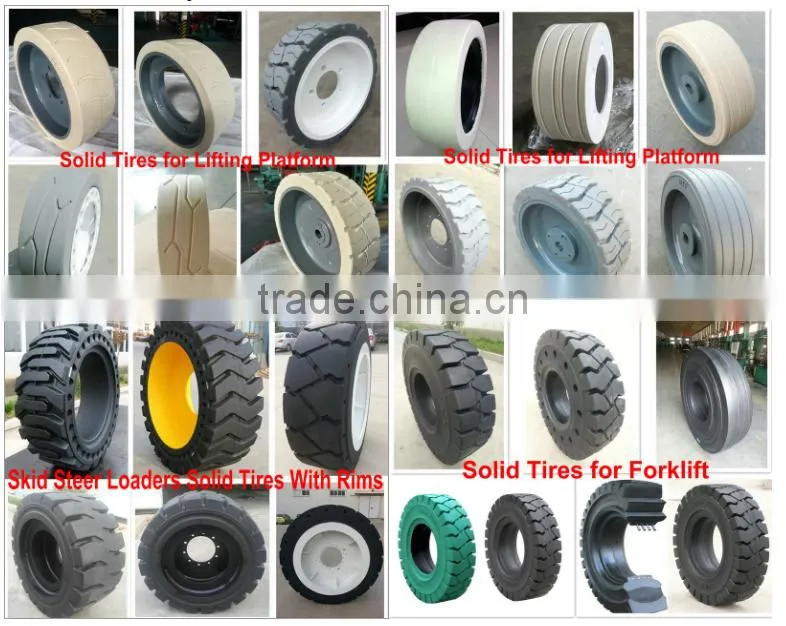Gnie Scissor lift platform wheel 18x7x12.125 18x7x12 1/8 solid tire with rims wheel