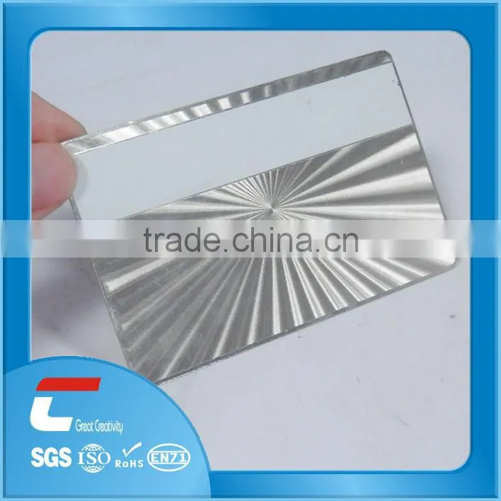 hot sell metal vip card with signature for gym / custom metal vip card