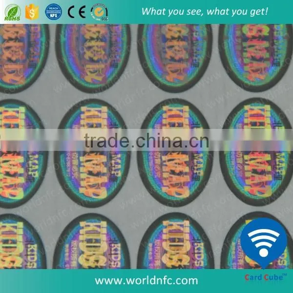 Custom CMYK Reprinted Plastic PVC Card with Hologram Sticker