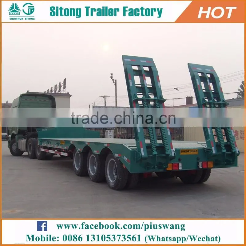 Low Bed Trailer Specification For Construction Machinery High Quality Lowbed Trailers