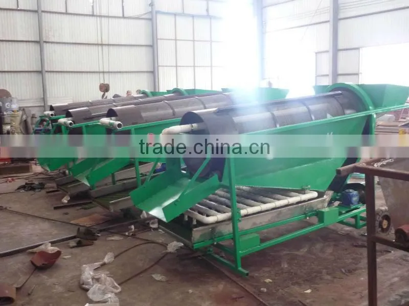 Small size movable gold trommel screen washig plant