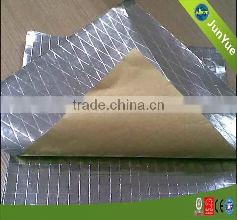 Aluminum facing scrim kraft insulation
