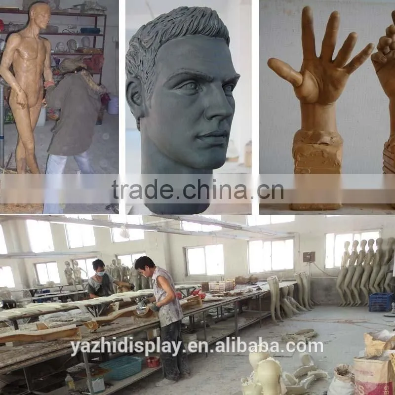 China Factory Fashion Fiberglass Male Mannequins Without Head