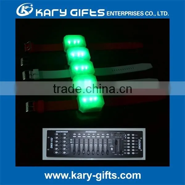 Quality Manufacturer Concert DMX512 programable led bracelet DMX