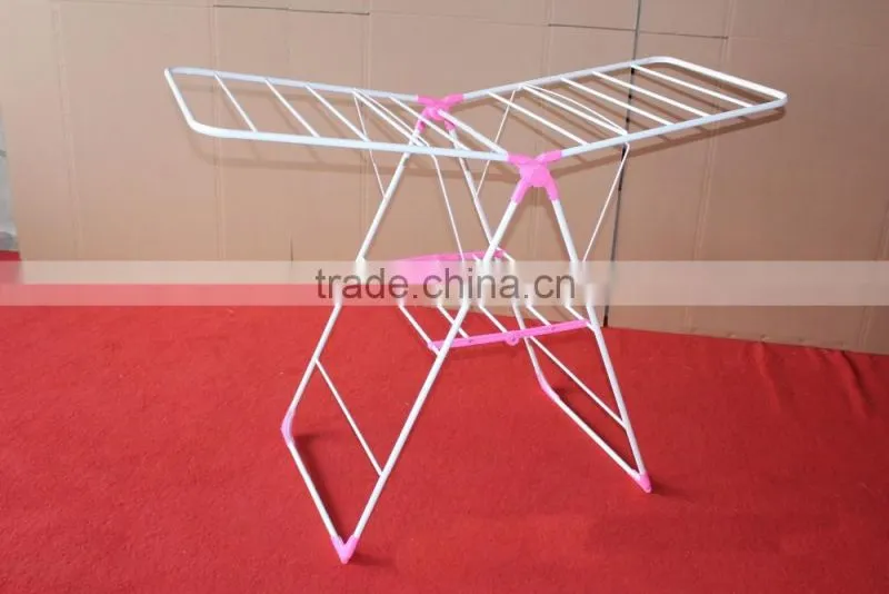 Heavy duty folding Dryer Hanger with Wing style indoor drying rack in White