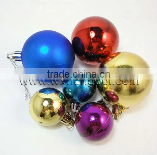 Electroplate Plastic Cheap Colorful Christmas Decoration Ball