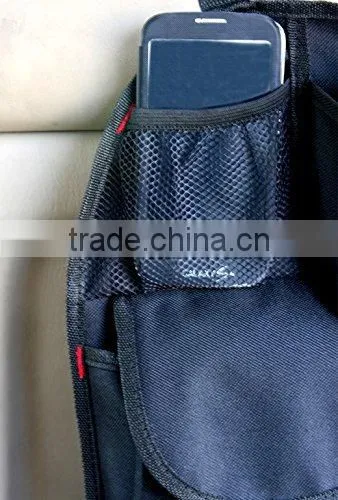 Car Auto Front or Back Seat Organizer Travel Storage Bag Black Color