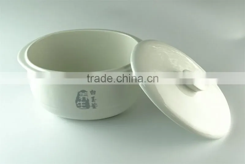 Kitchen utensil White Serveware Porcelain Serving soup Tureen with Lid