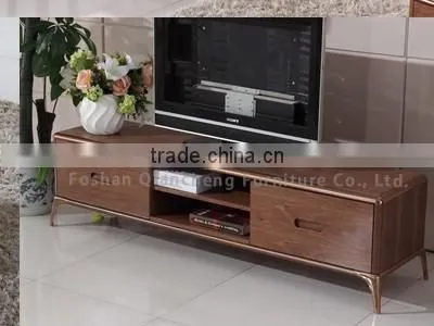 Pine Wood New Design Modern TV Cabinet with Drawers