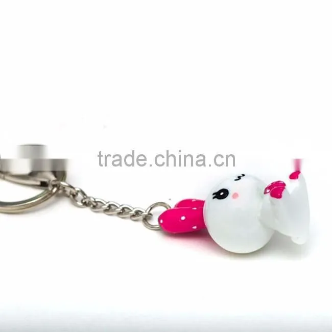 Rabbit fur keychain / key chain wholesale
