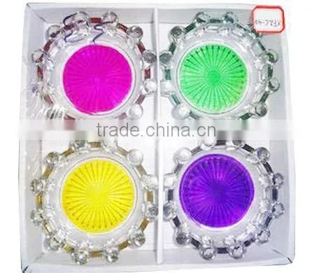 New design high-quality beautiful and durable colored square glass ashtray