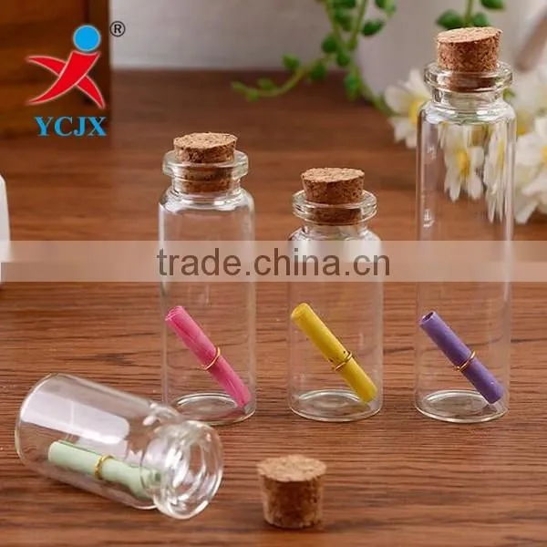 Mini Glass Bottle with Cork lid / Glass Message Jars