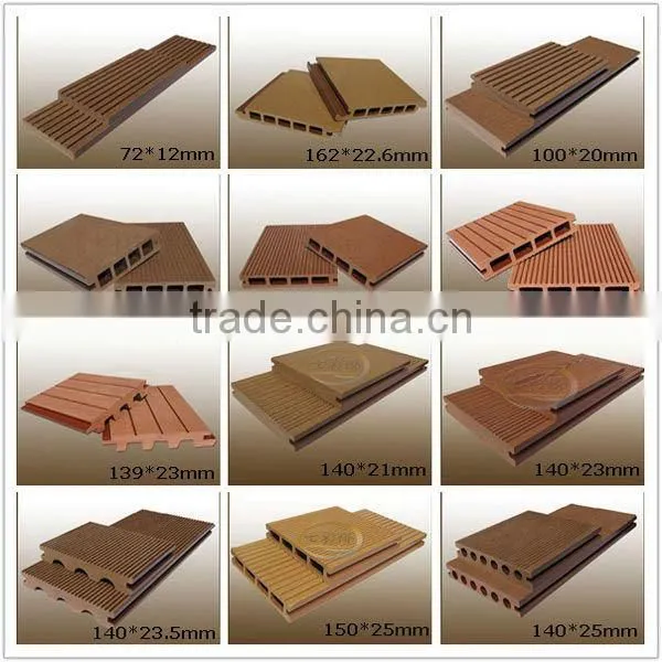 New WPC composite decking ,waterproof deck flooring, wpc floor/decking/board 140*21mm , color tiles for flooring