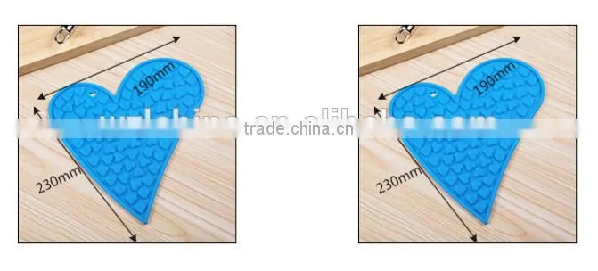 Wholesale new creative love heat pad anti-scald restaurant placemats silicone coasters